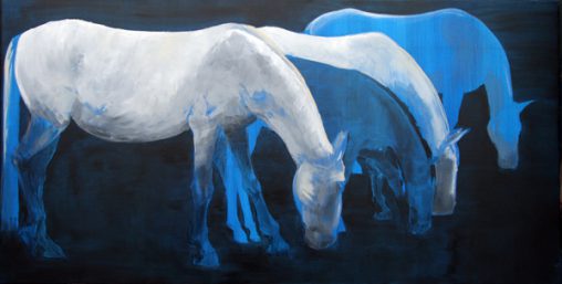 painting lost horses Lipica