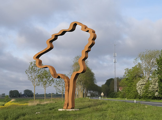 N361 Bomen van Groningen rotonde Leens